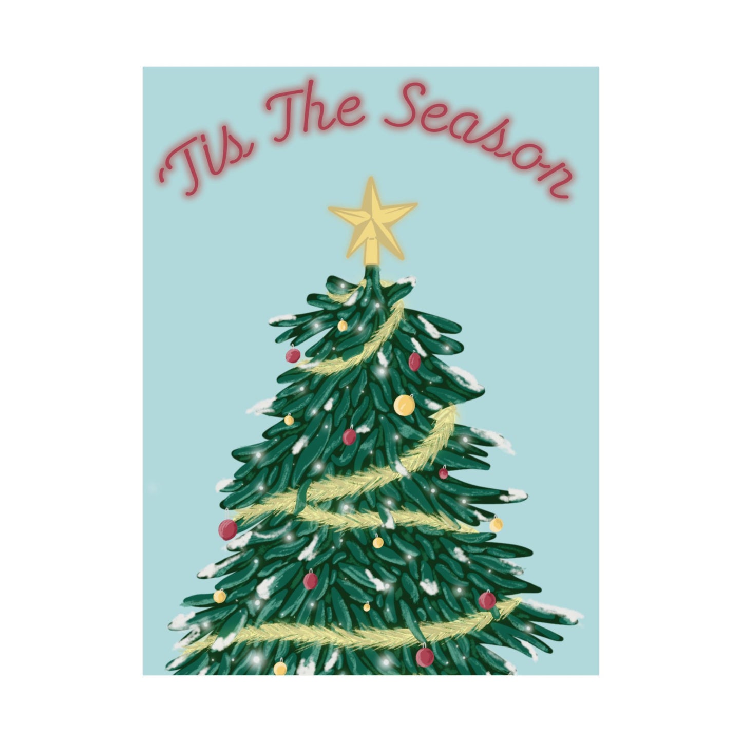 'Tis the Season Christmas Tree Poster