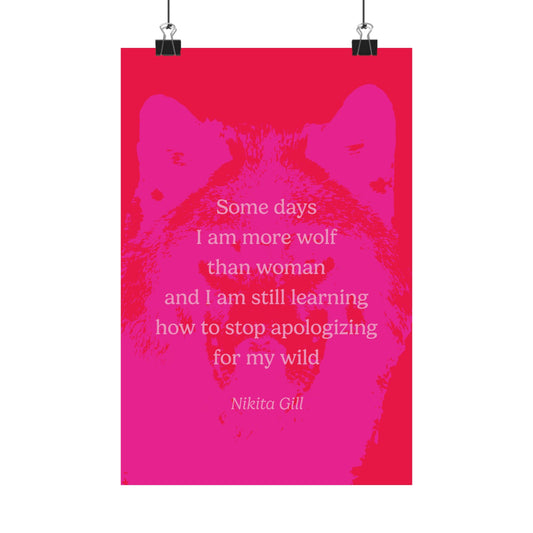 Women Quote Wolf Poster