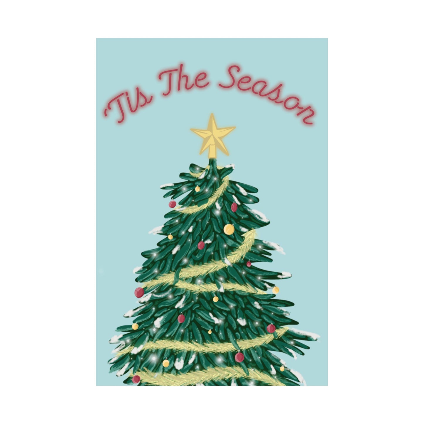 'Tis the Season Christmas Tree Poster