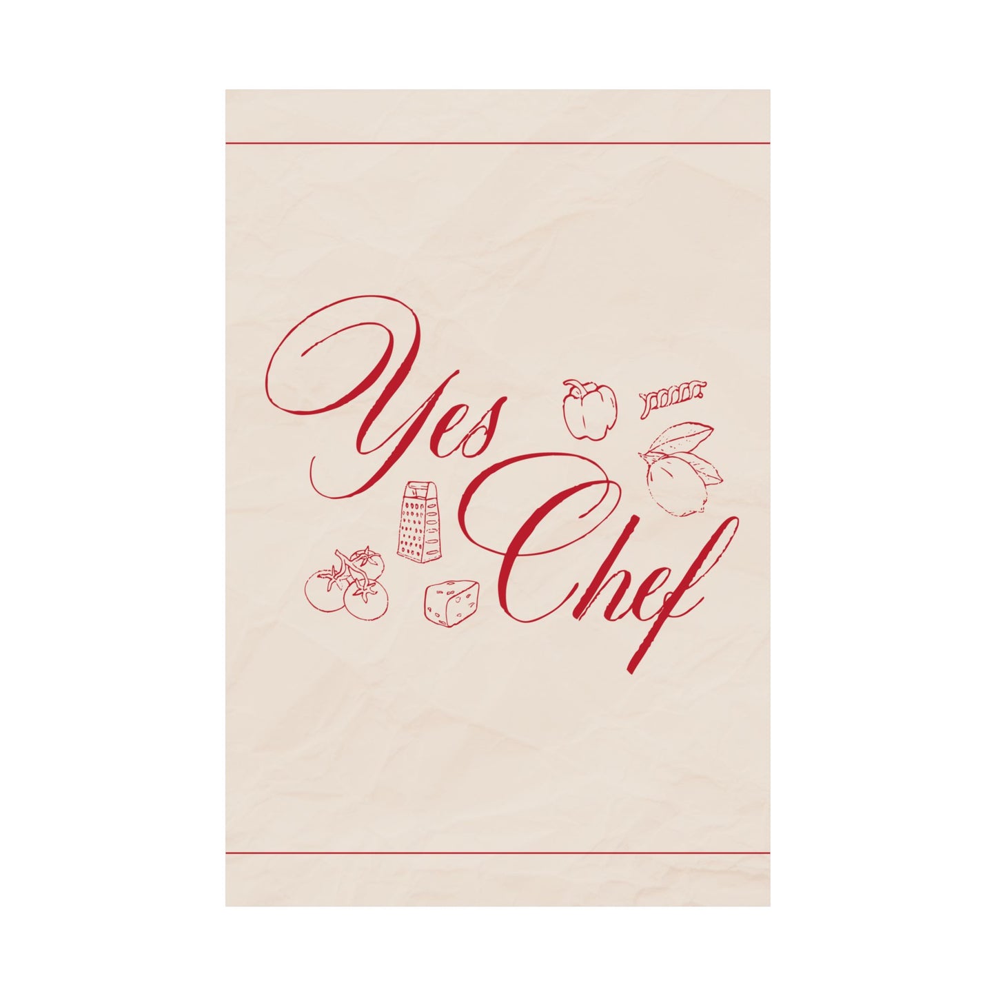 Yes Chef Custom Illustrations Kitchen Wall Art