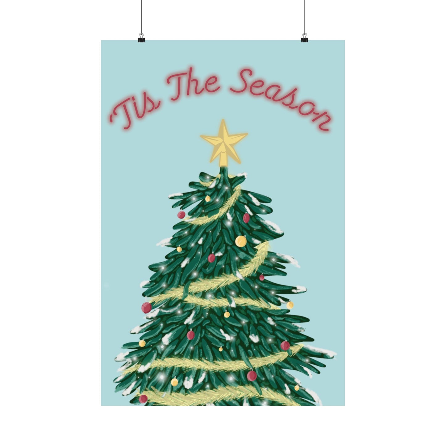 'Tis the Season Christmas Tree Poster