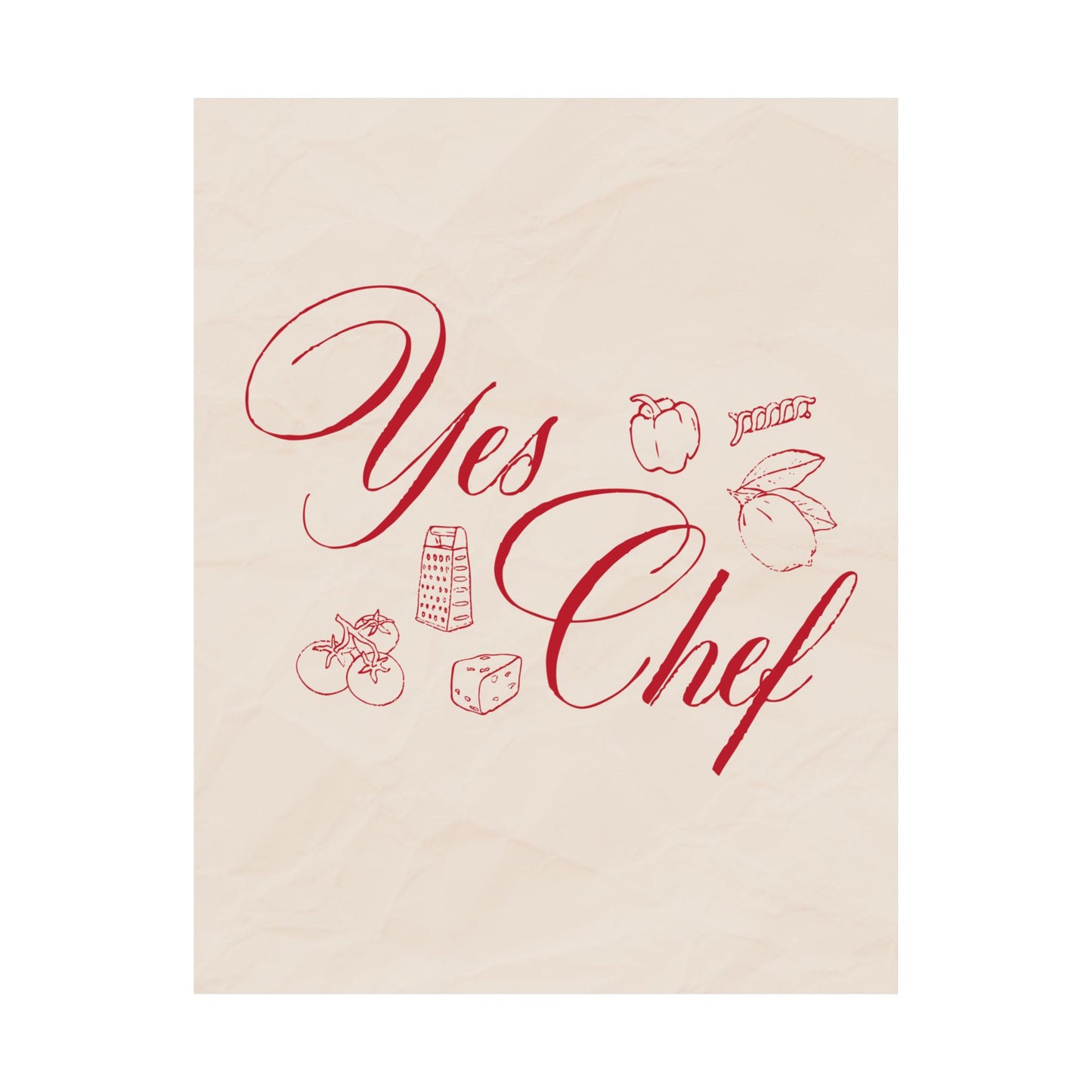 Yes Chef Custom Illustrations Kitchen Wall Art