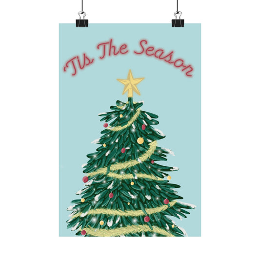 'Tis the Season Christmas Tree Poster