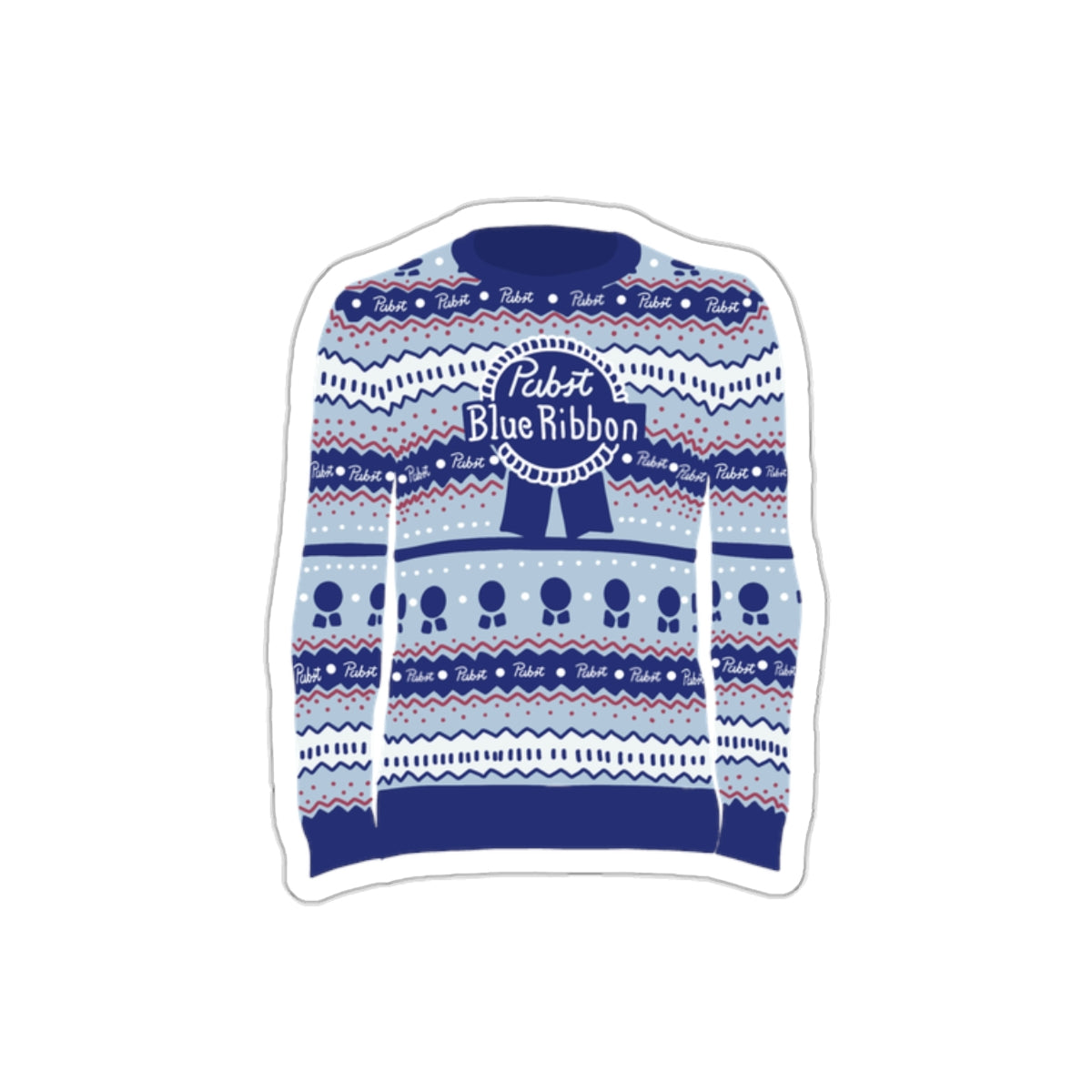 Christmas Sweater PBR Stickers, Holiday Sticker, Festive Decal