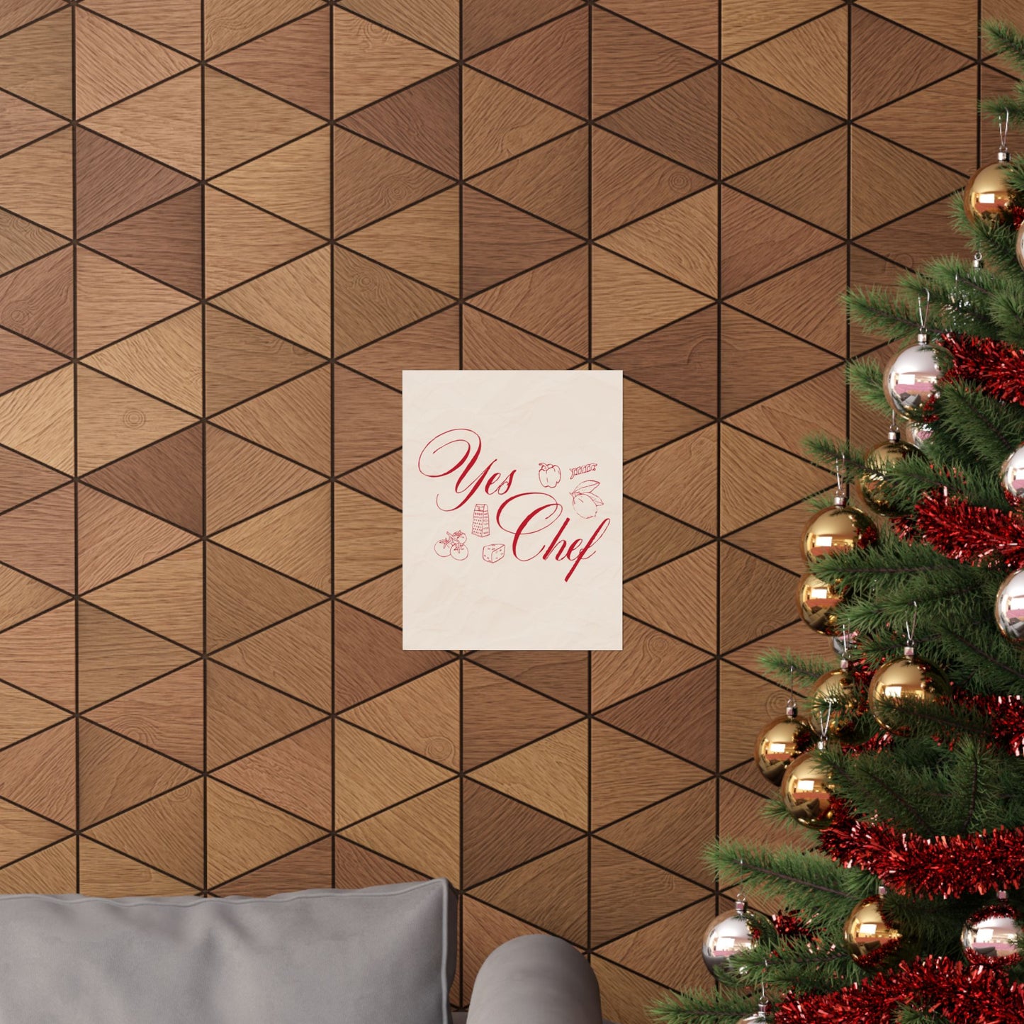 Yes Chef Custom Illustrations Kitchen Wall Art