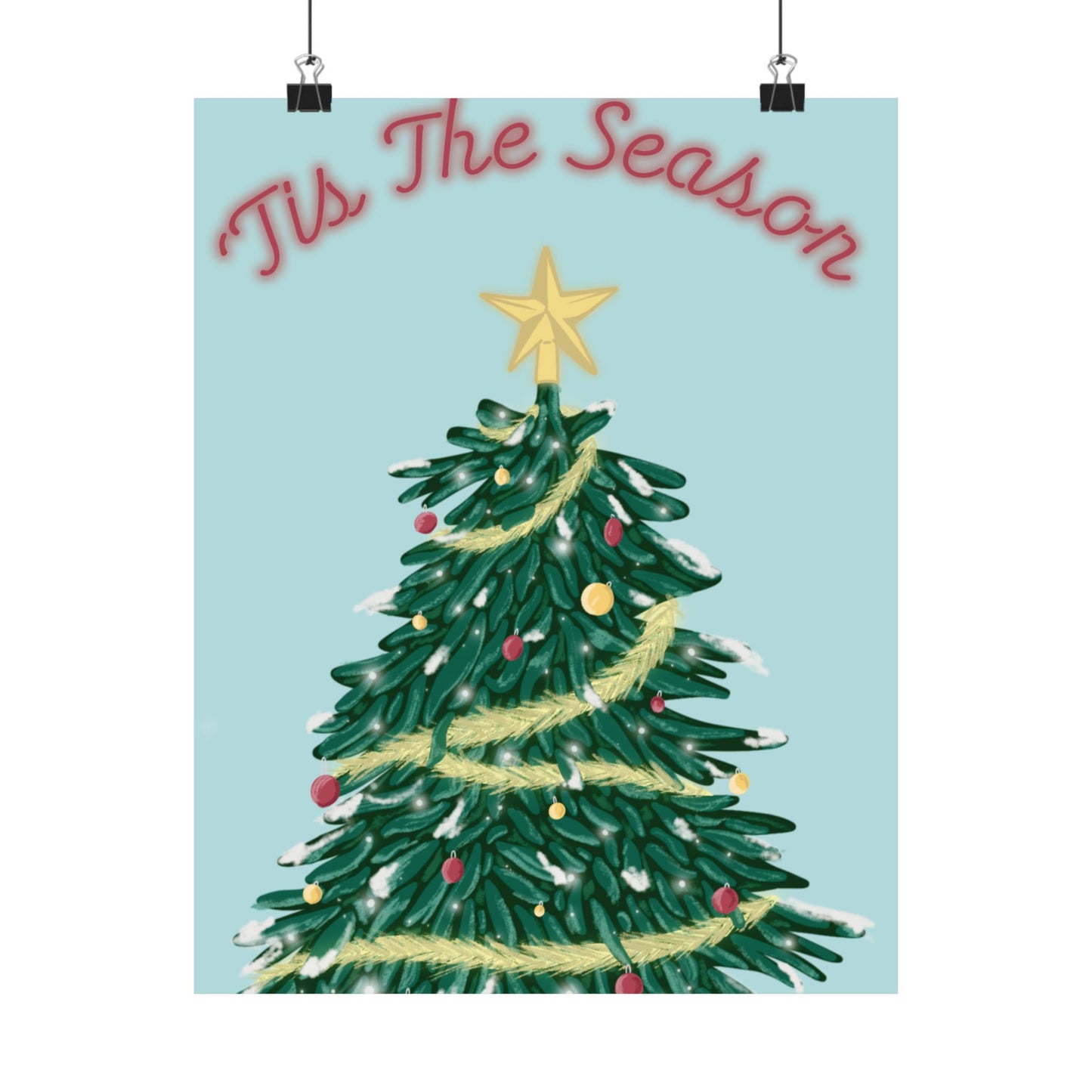 'Tis the Season Christmas Tree Poster