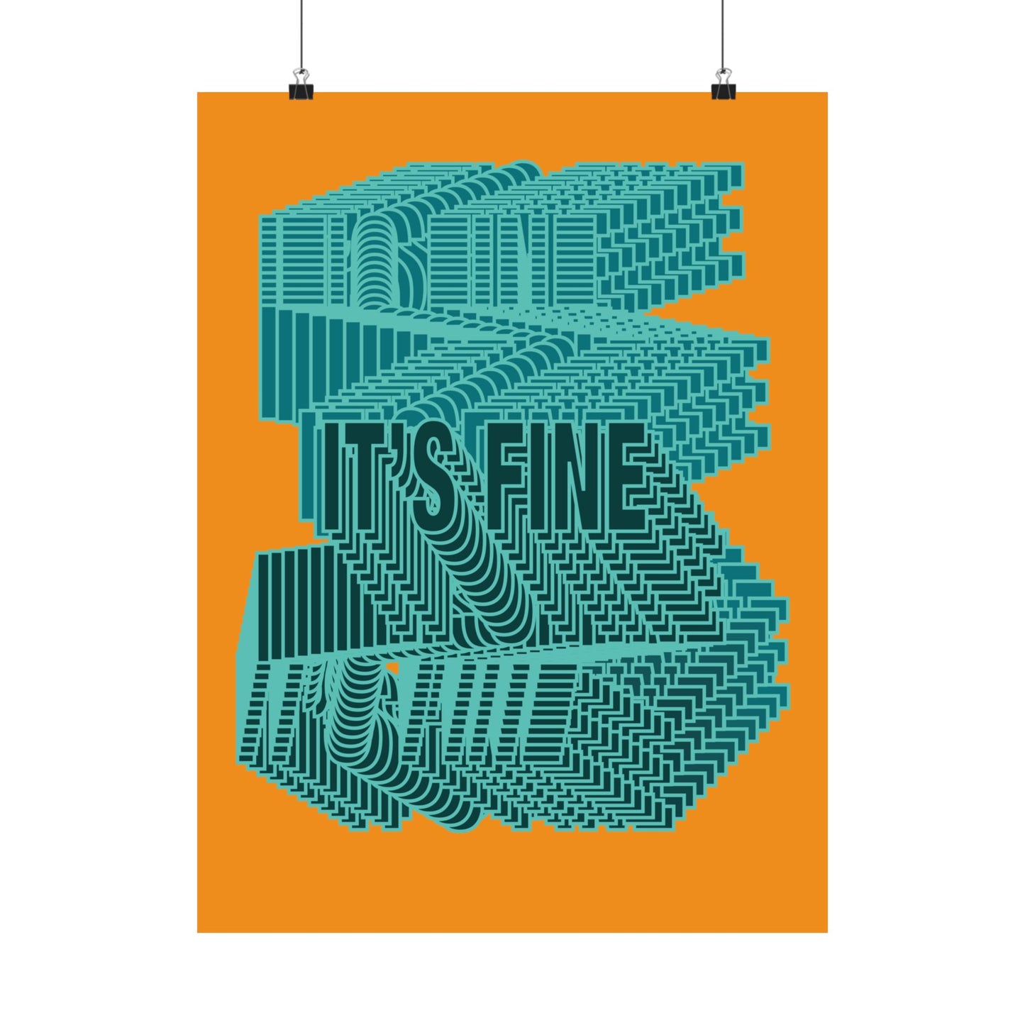 It's Fine Typography Vertical Poster